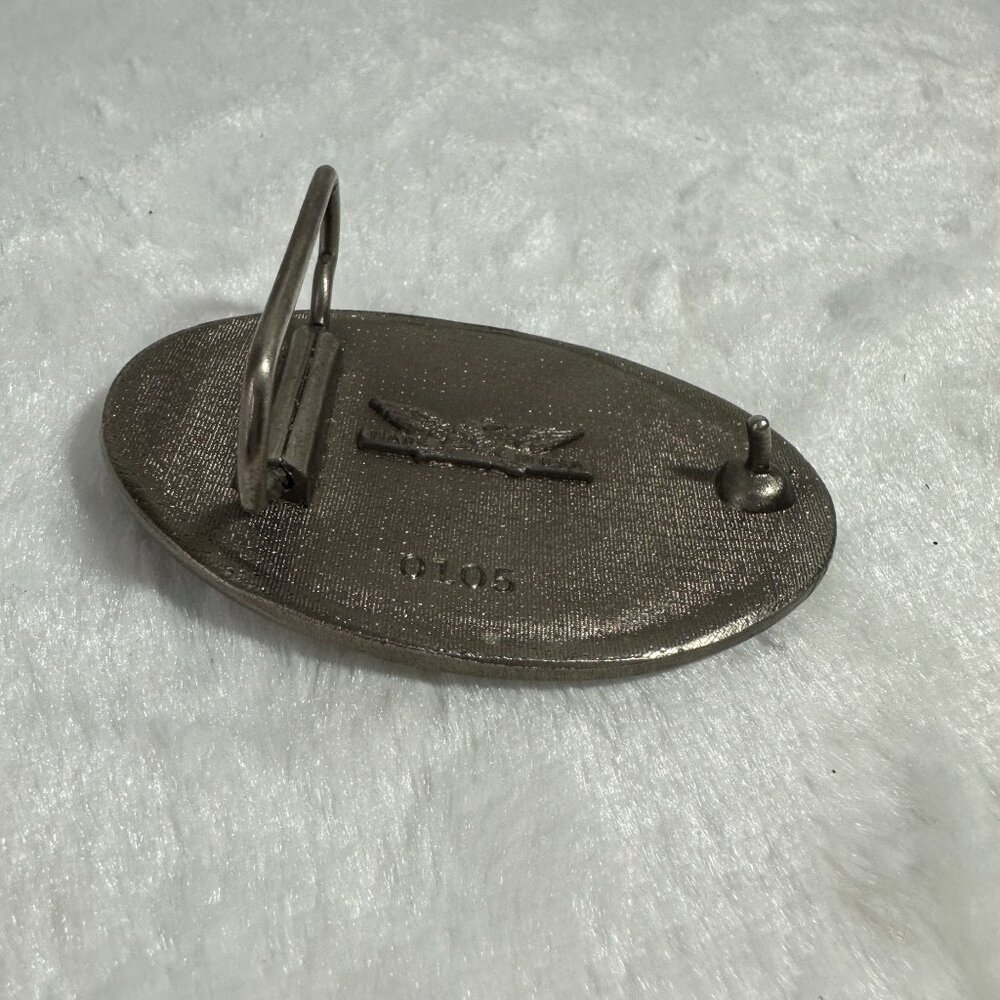 Liberty Belt Buckle 1886-1986 Made In USA Vintage Statue Of Liberty Oval Design - Picture 3 of 6